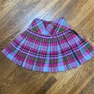 Girls Pink & Green plaid Skirt Size 6x